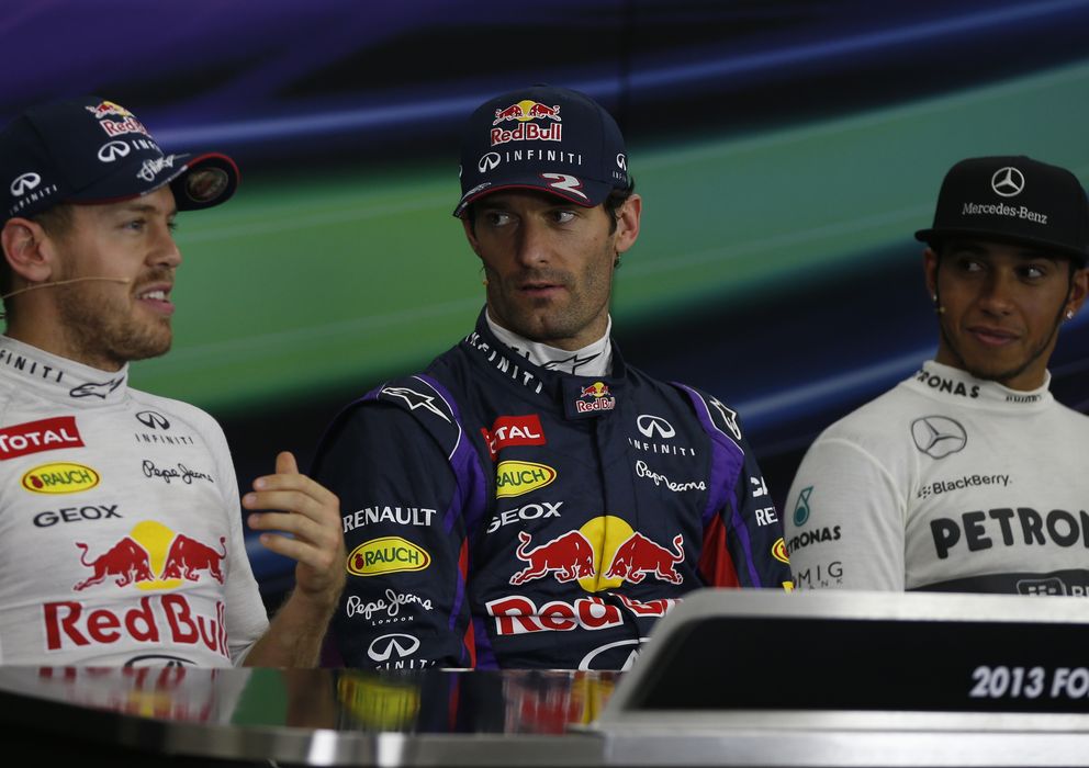 Foto: Vettel, Webber y Hamilton. (Reuters)