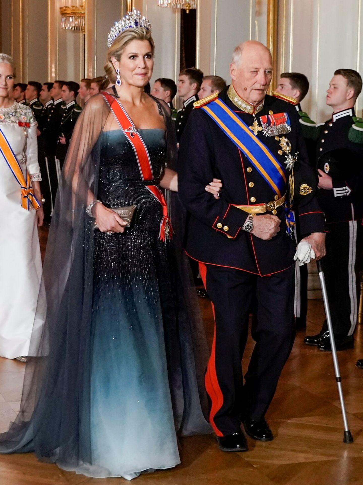 La reina Máxima, en la cena de gala. (Reuters)
