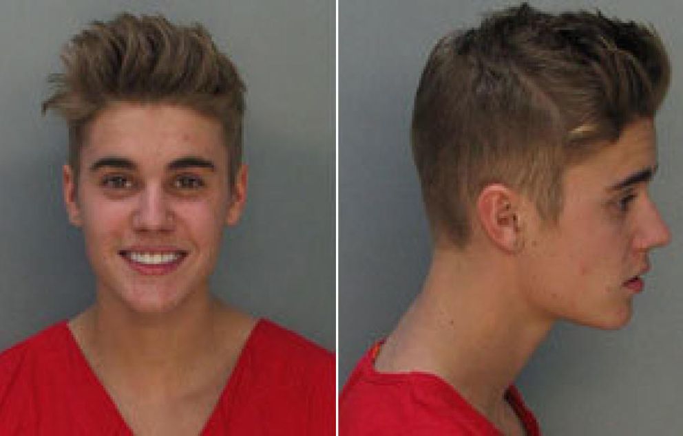 Ficha policial de Justin Bieber