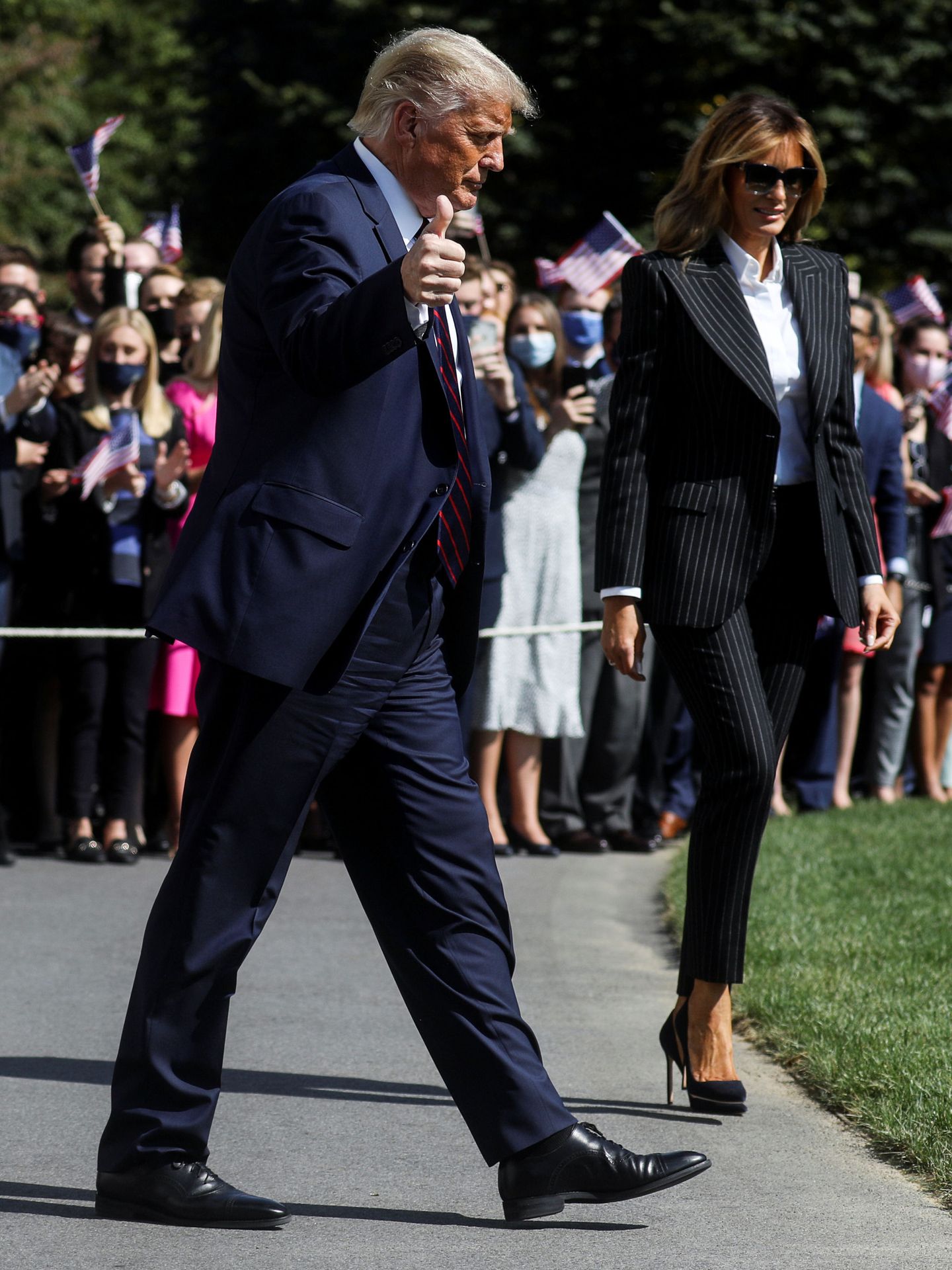 El presidente Donald Trump con Melania Trump. (Reuters)