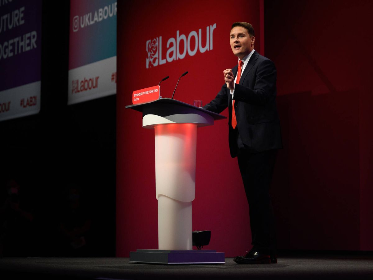 Foto: Wes Streeting en una conferencia del Partido Laborista en Brighton, Reino Unido. (Getty/Leon Neal)