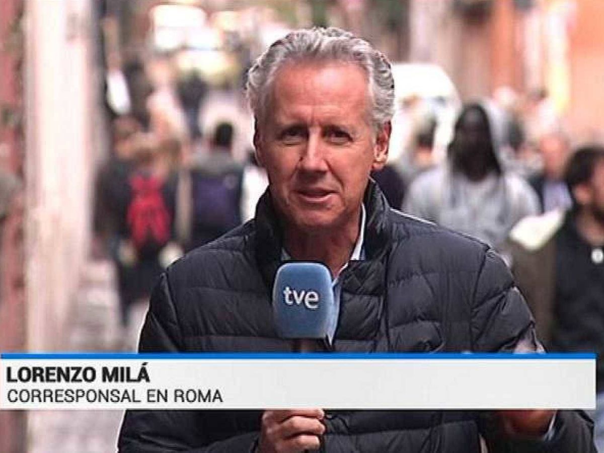 Foto: Lorenzo Milá, en la corresponsalía de Roma. (TVE)