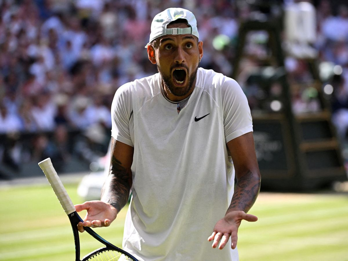 Foto: Kyrgios, durante la final de Wimbledon. (Reuters/Toby Melville)