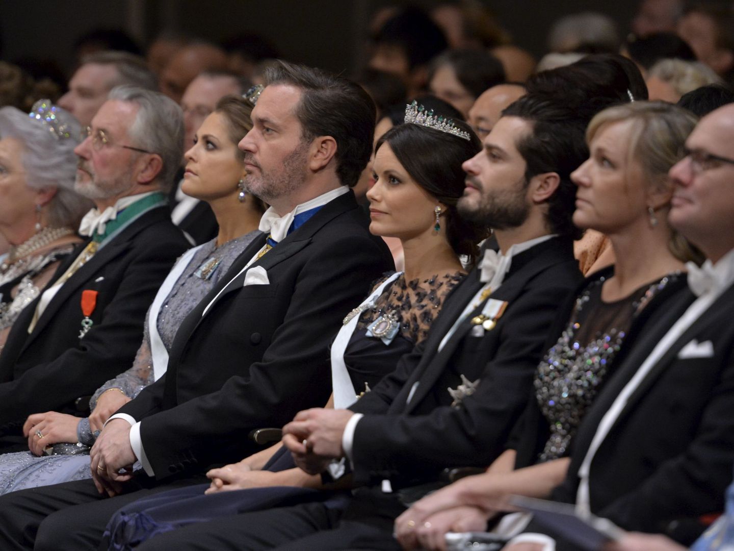 La princesa Sofía y Chris O'Neill, en la ceremonia de los Nobel de 2015. (Reuters)