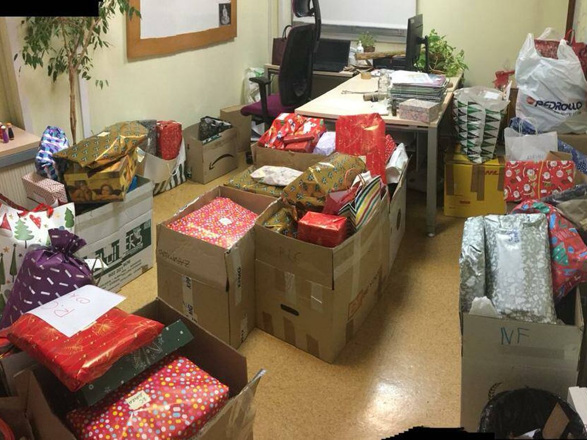 Foto: Multitud de regalos en casa de una de las coordinadoras. (R.M.V.)