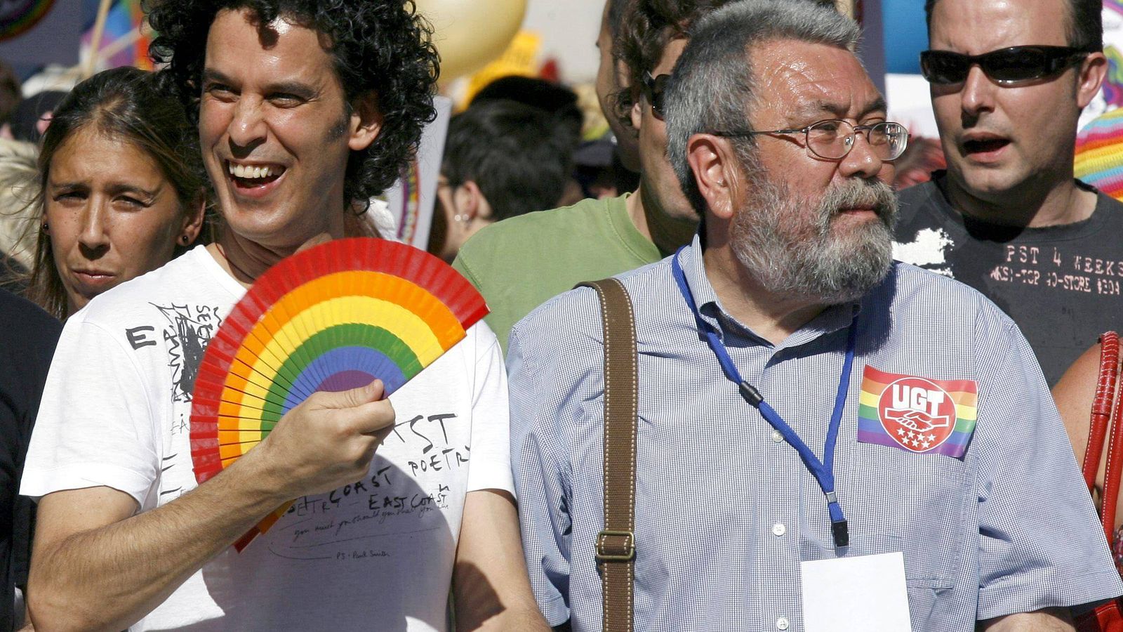 Foto: El secretario de Movimientos sociales del PSOE Pedro Zerolo en el desfile del Orgullo Gay. (Efe)