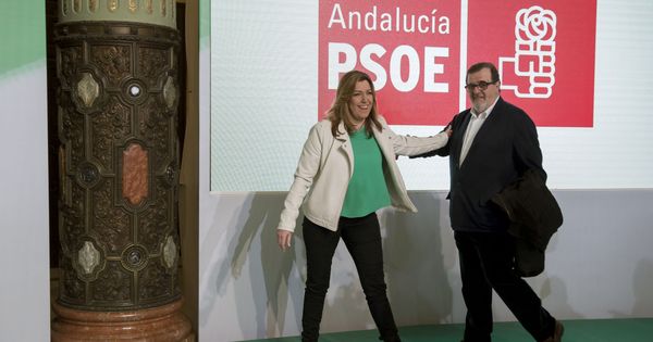 Foto: Susana Díaz y el expresidente andaluz José Rodríguez de la Borbolla, el 27 de febrero de 2016 en Sevilla. (EFE)