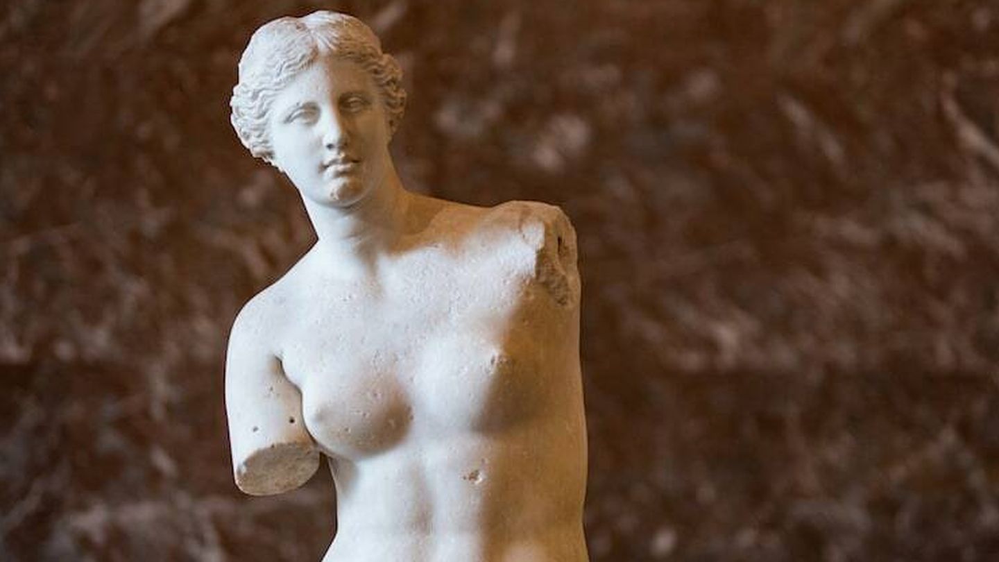 Venus de Milo, la famosa escultura de mármol.