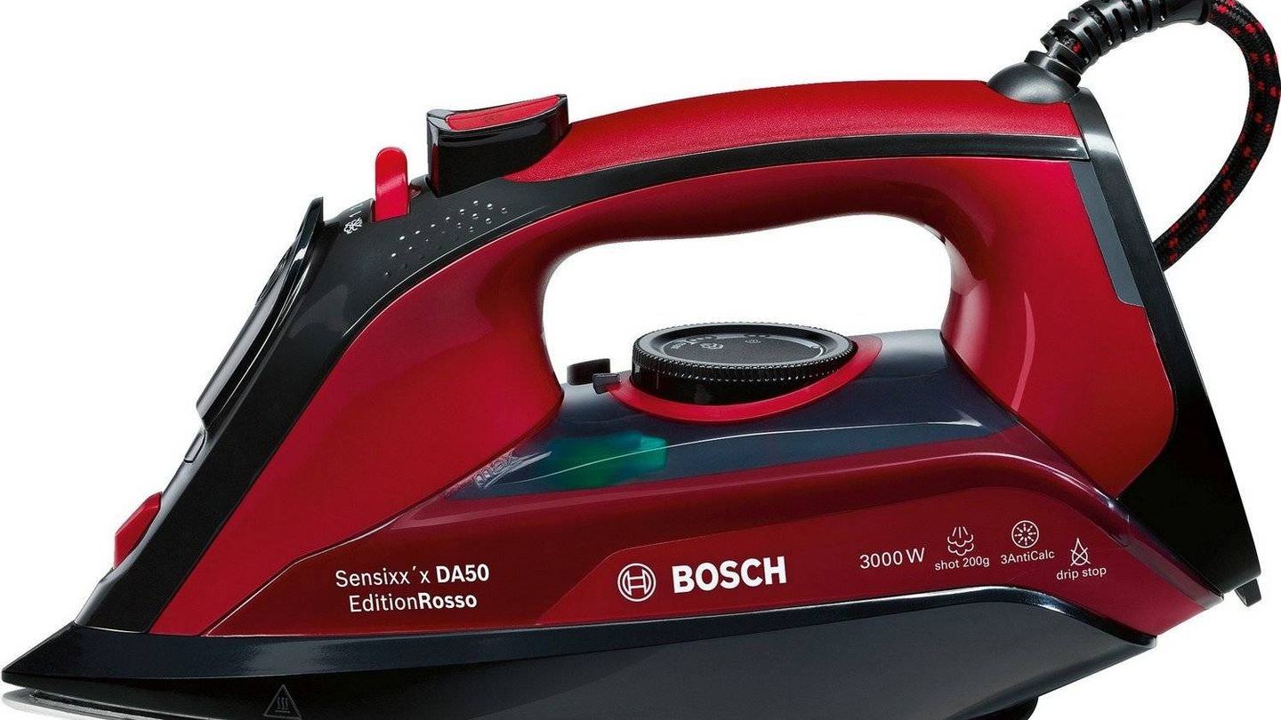 Rápida plancha de vapor Bosch de 3000W y fácil limpieza