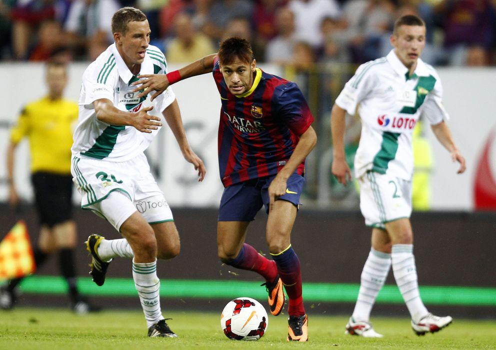 Foto: Neymar en su debut con la camiseta del Barcelona (reuters).