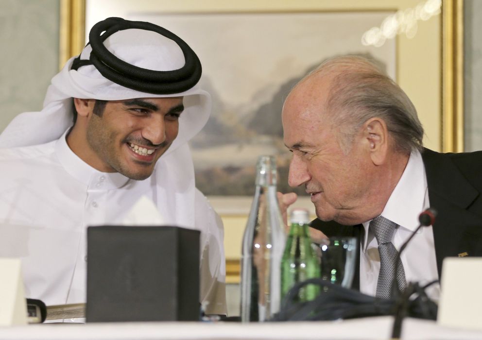 Foto: Joseph Blatter y Mohammed Al-Thani en una reunión en Qatar.