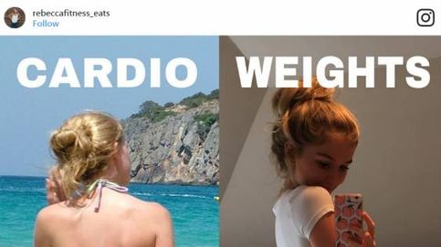 La foto que muestra la diferencia que hay entre hacer cardio o pesas