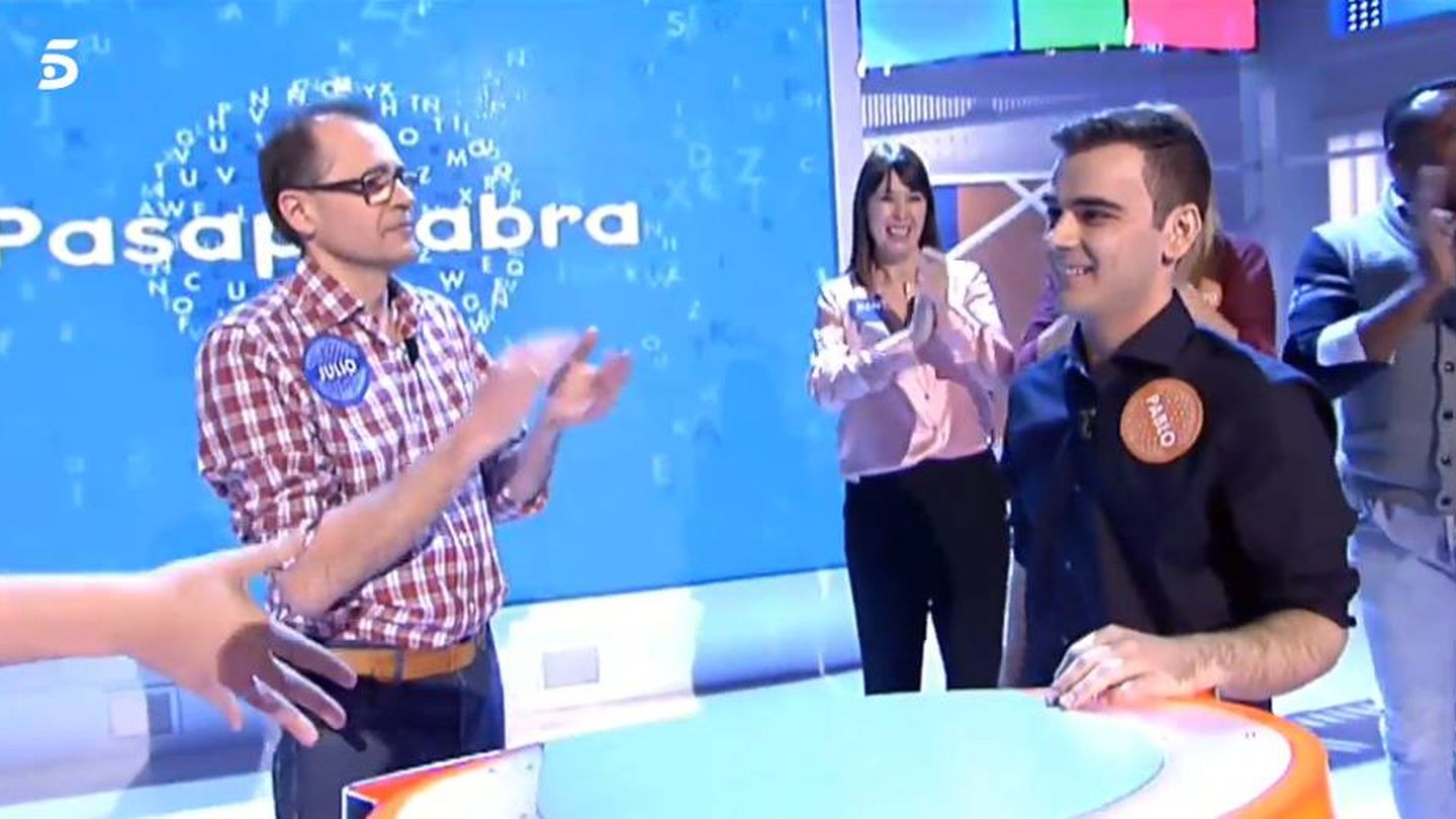 Julio Escartín, junto a Pablo Díaz en Telecinco. (Mediaset)