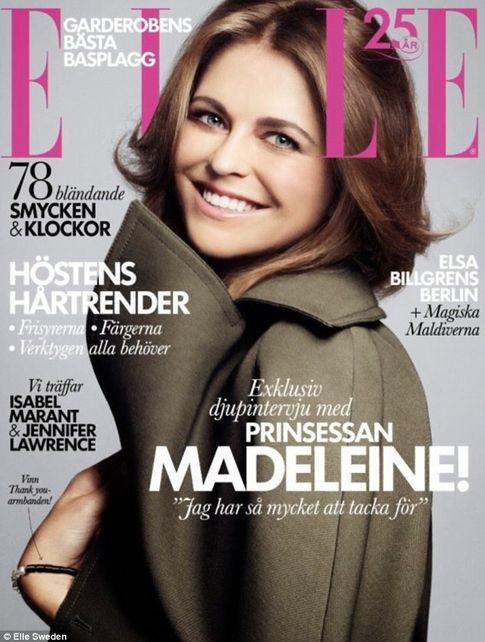 Foto: La princesa Magdalena de Suecia posando para la revista 'Elle'
