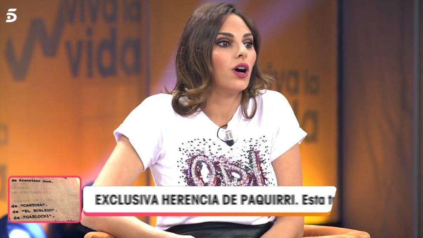 Irene Rosales hablando en 'Viva la vida'. (Telecinco).