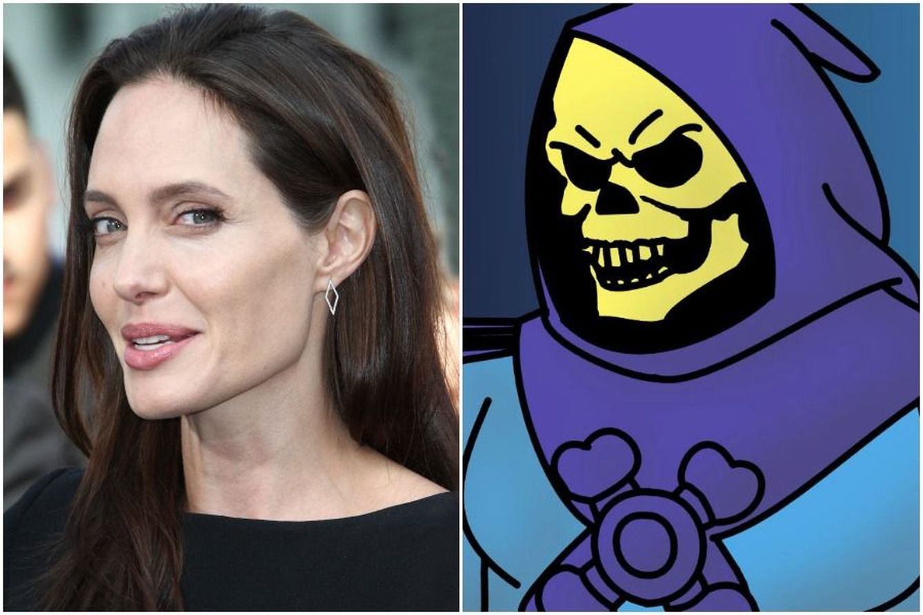 La cara de Angelina Jolie ha mutado en la de Skeletor