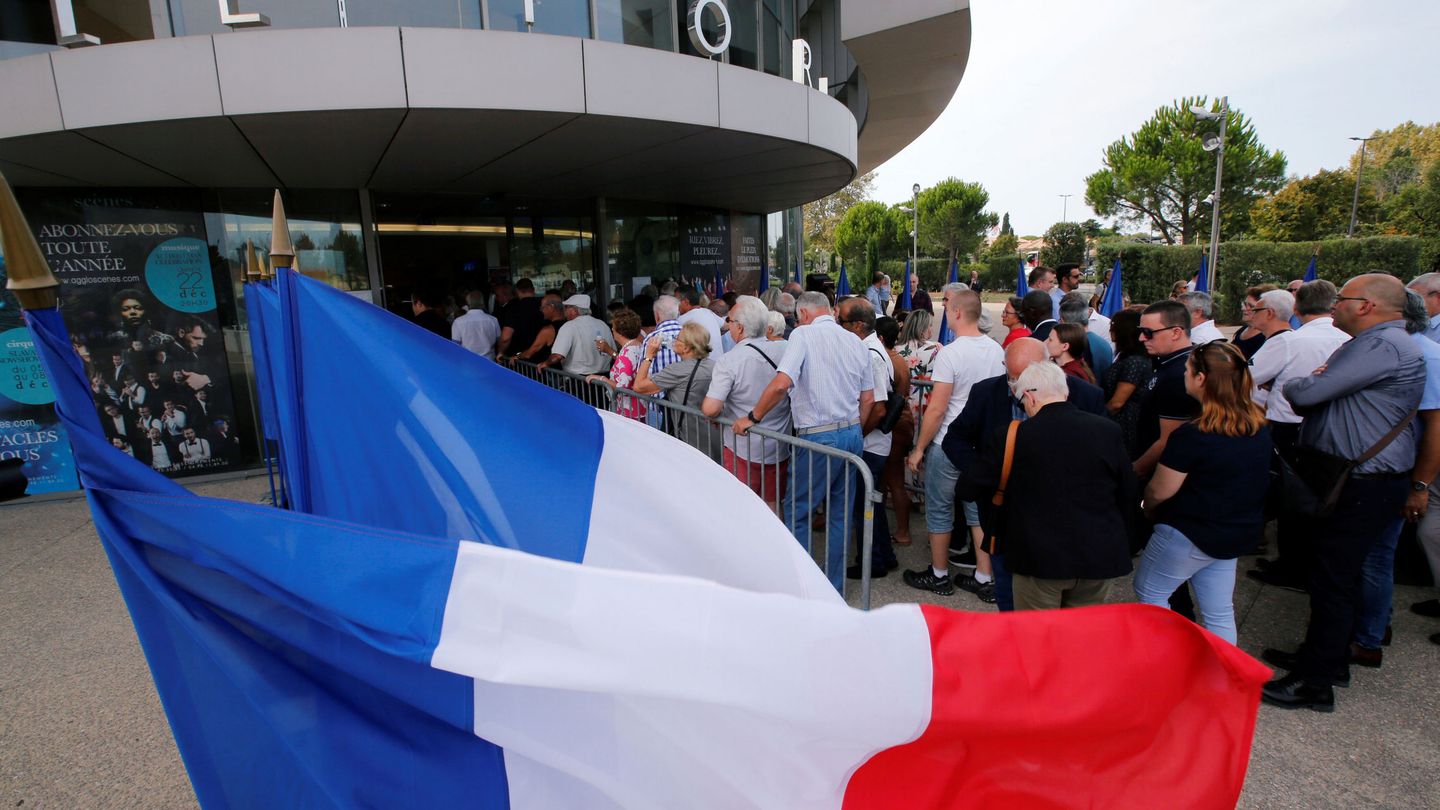 Un mítin de Le Pen en Frejus en 2019 (Reuters)