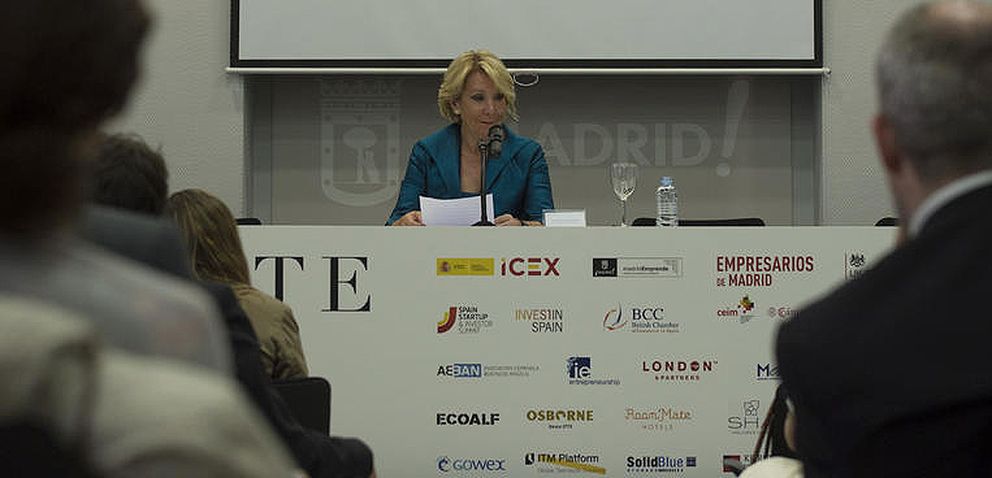 Esperanza Aguirre, en el Foro 'Invertir en España'. (Pablo López Learte)