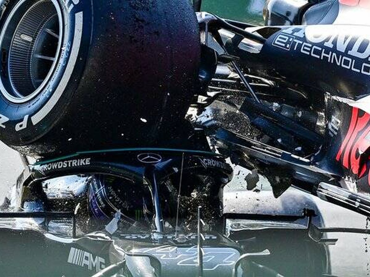 Foto: El incidente entre Hamilton y Verstappen fue espectacular incluso por su desarrollo físico