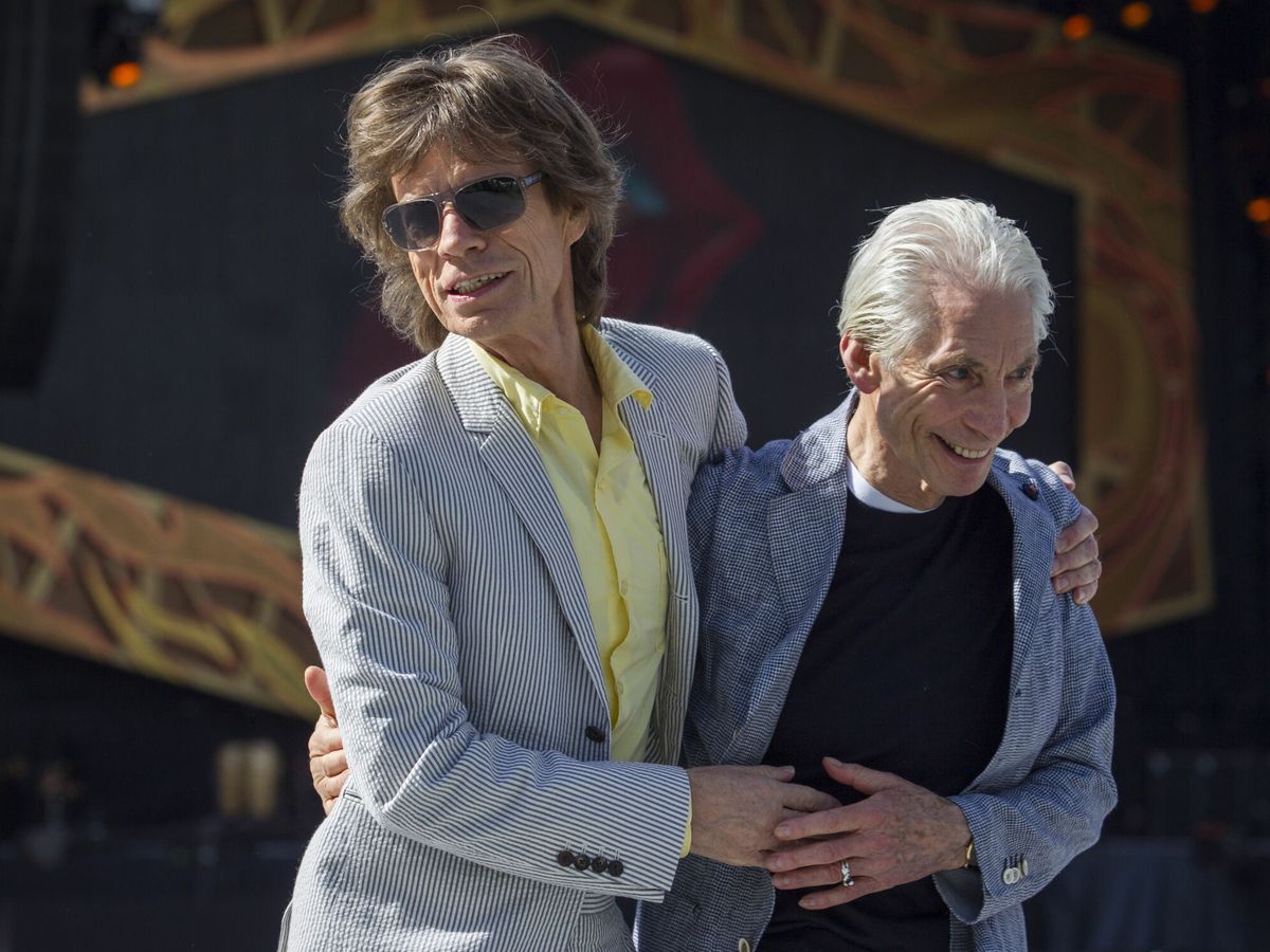 Foto: Charlie Watts (d) con Mick Jagger en 2014. (EFE)