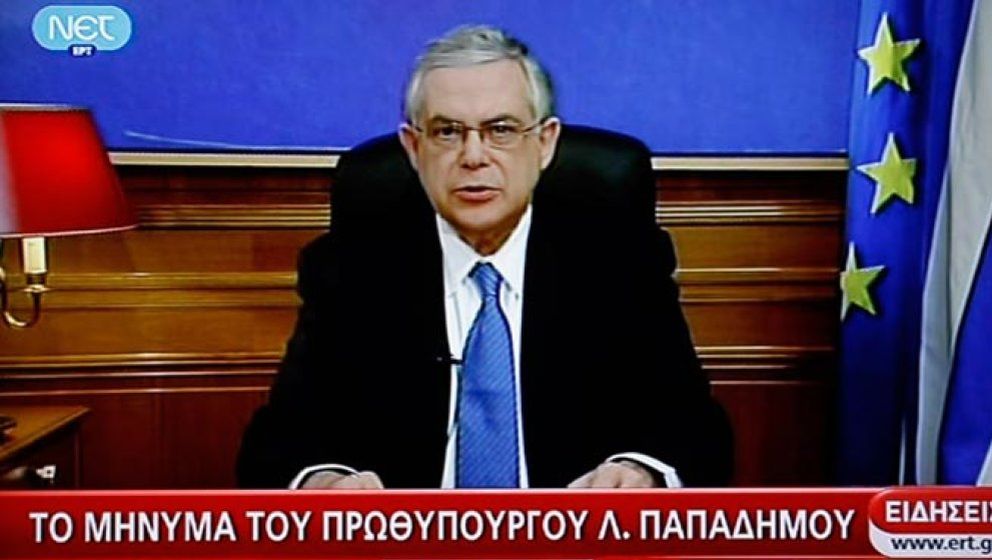 Foto: Papademos pide el 'sí' al pueblo griego en su día clave: "Estamos a un suspiro de la zona cero"
