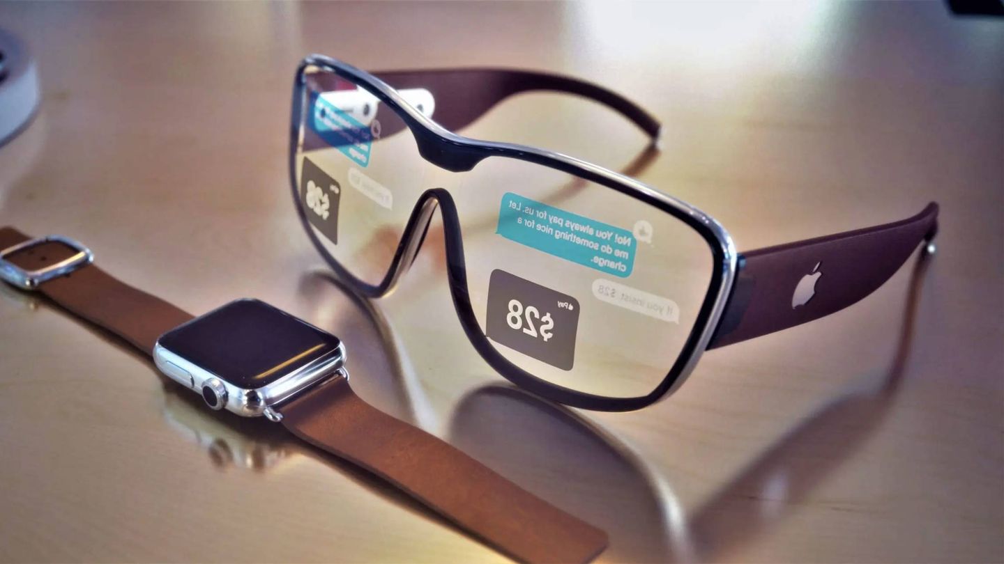 Concepto de gafas de realidad aumentada de Apple. (Martin Hajek)
