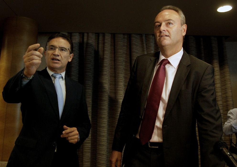 Foto: El presidente del PPCV, Alberto Fabra (d), y el secretario regional, Serafín Castellano. (EFE)