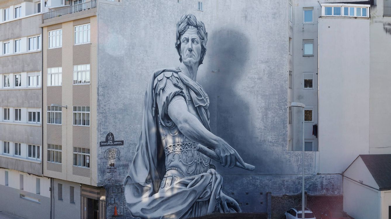 Foto: Un mural de Julio César en Lugo. (Getty/Xurxo Lobato)