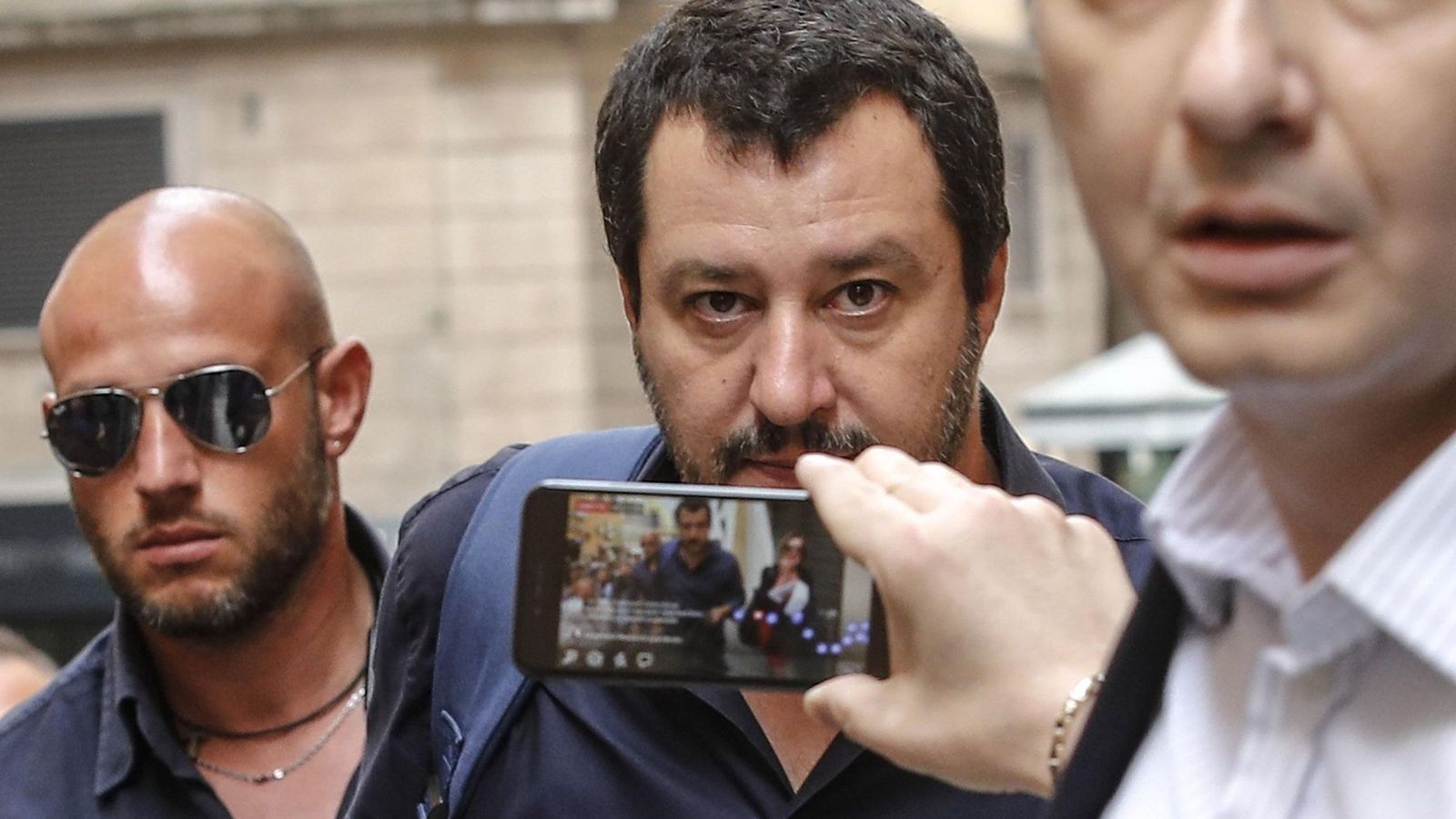 Foto: El líder de la liga, Matteo Salvini, en Roma. (EFE)