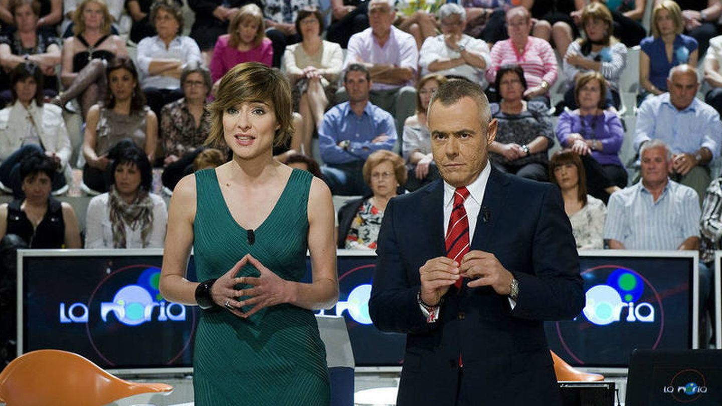 Sandra Barneda y Jordi González, en 'La noria'. (Mediaset)