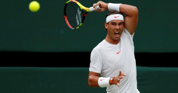 Foto: Rafa Nadal durante un partido de Wimbledon en 2018. (Reuters)