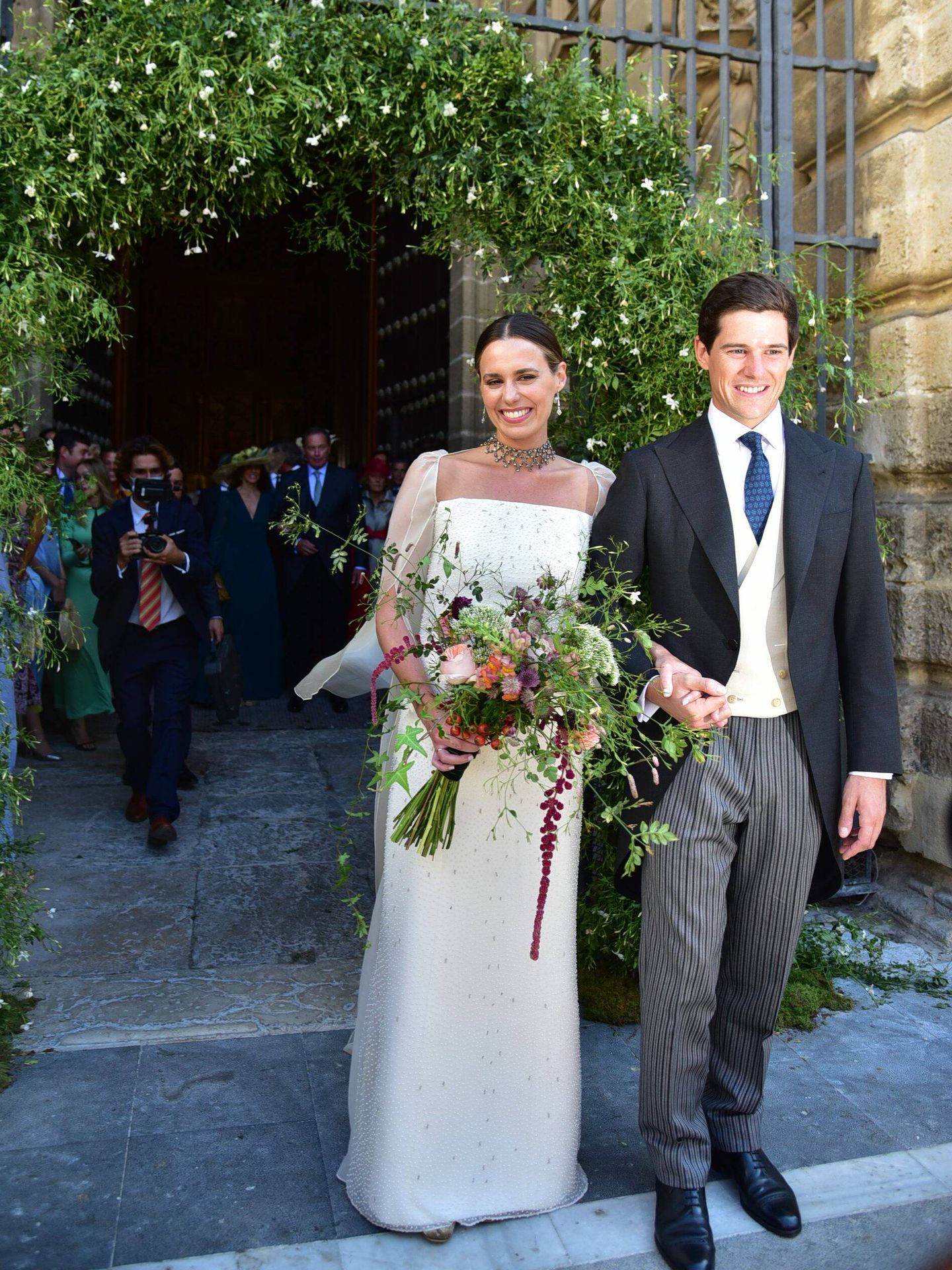 Claudia Osborne y José Entrecanales, el día de su boda. (Cordon Press)