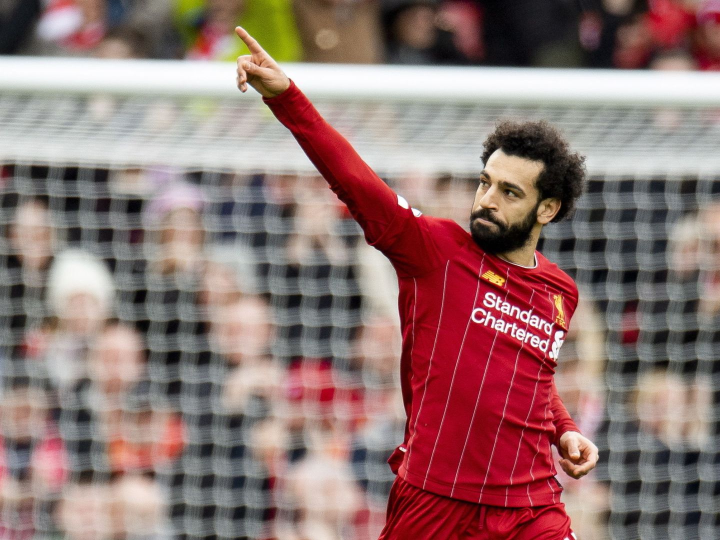 Salah, estrella del Liverpool, el actual líder de la Premier que no alza la competición desde la 89/90. (EFE)