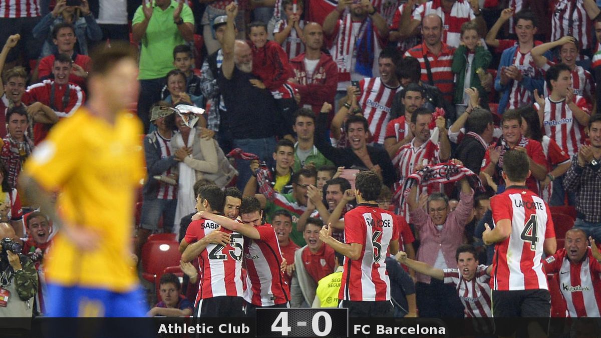 Un vigoroso Athletic de Bilbao aplasta a un Barcelona sin defensa