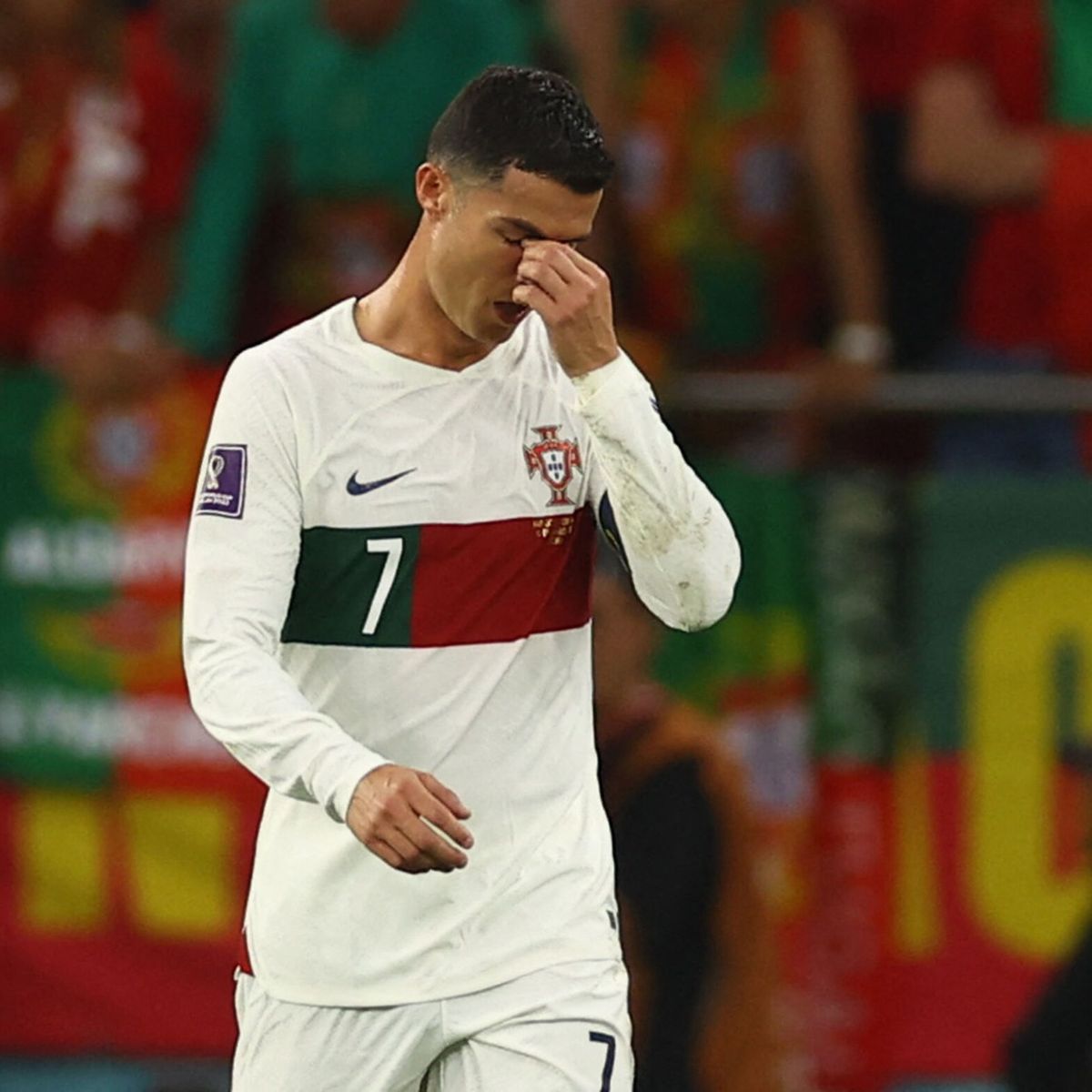Cristiano Ronaldo rompe a llorar tras quedar eliminado en el Mundial en una  imagen histórica