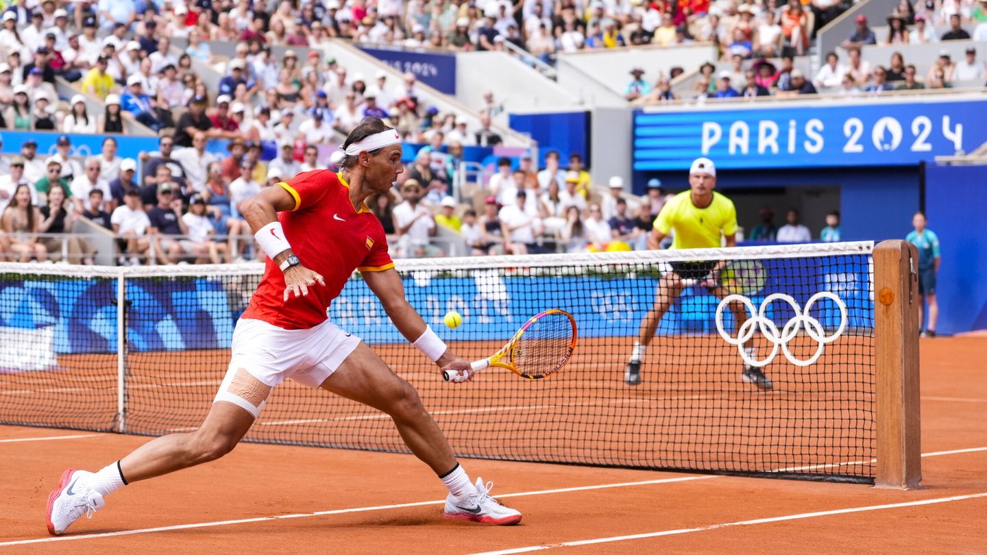 Rafa Nadal sufrió en el segundo set. (Europa Press)
