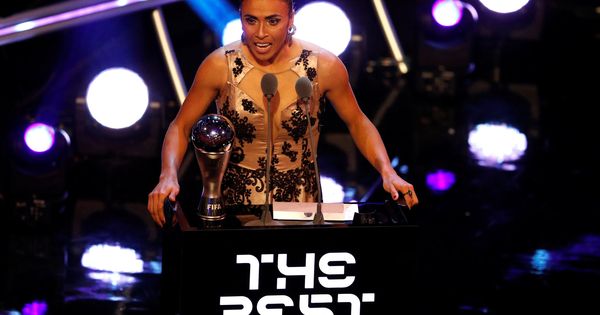 Foto: La jugadora brasileña Marta, mejor jugadora del año en los premios The Best.