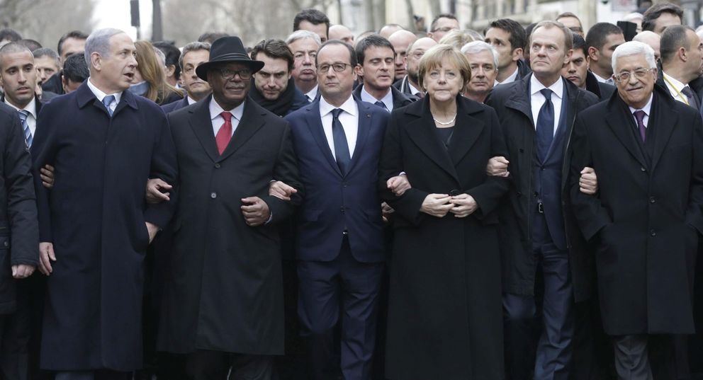 Medio centenar de líderes mundiales ha participado en la marcha. (Reuters)