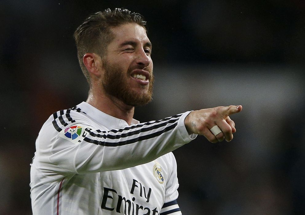 Foto: Sergio Ramos celebra un gol con el Real Madrid durante la presente temporada.
