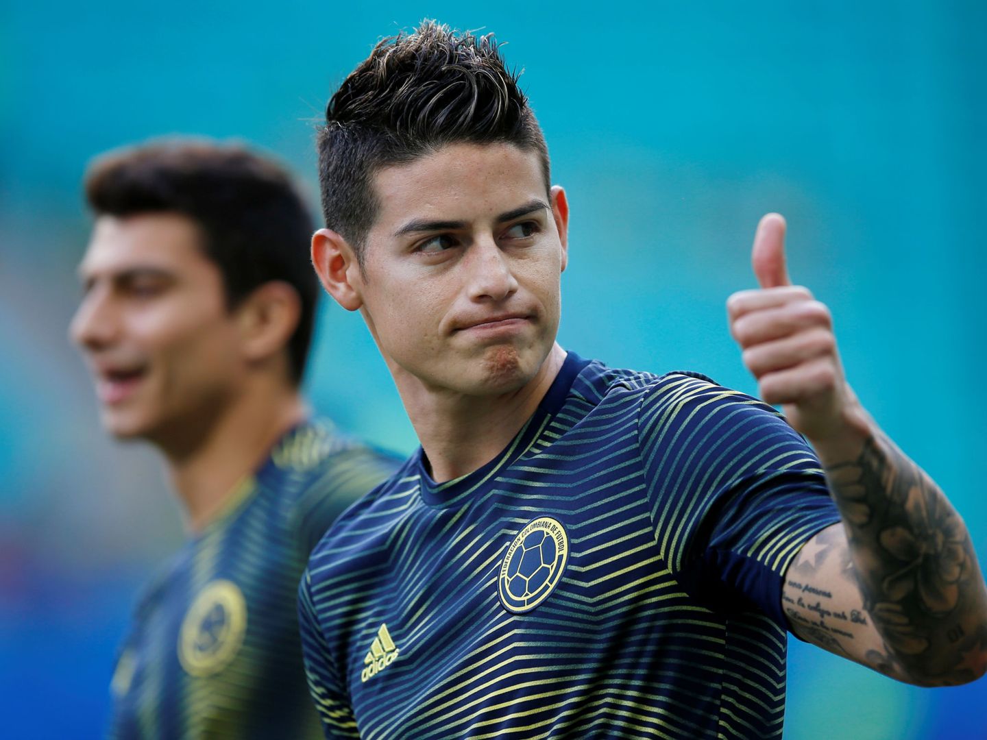 James con la selección colombiana. (Reuters)