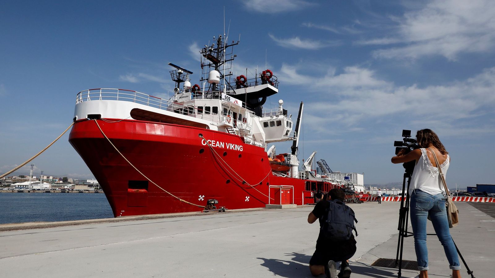 Foto: El buque de rescate Ocean Viking. (Reuters)
