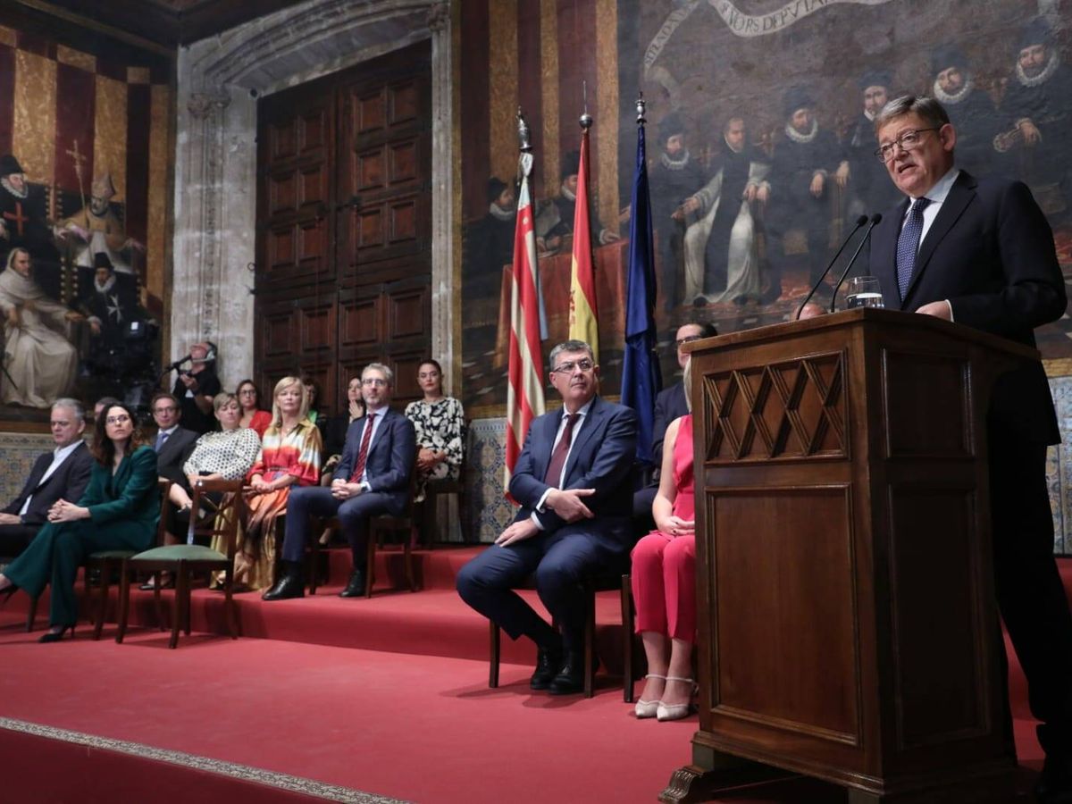 Foto: El presidente de la Comunidad Valencia, Ximo Puig, durante su discurso. (Cedida) 