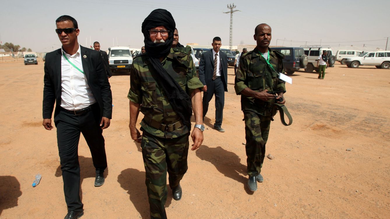 Foto: Imagen de archivo del líder del Frente Polisario, Brahim Ghali (c). (Reuters)