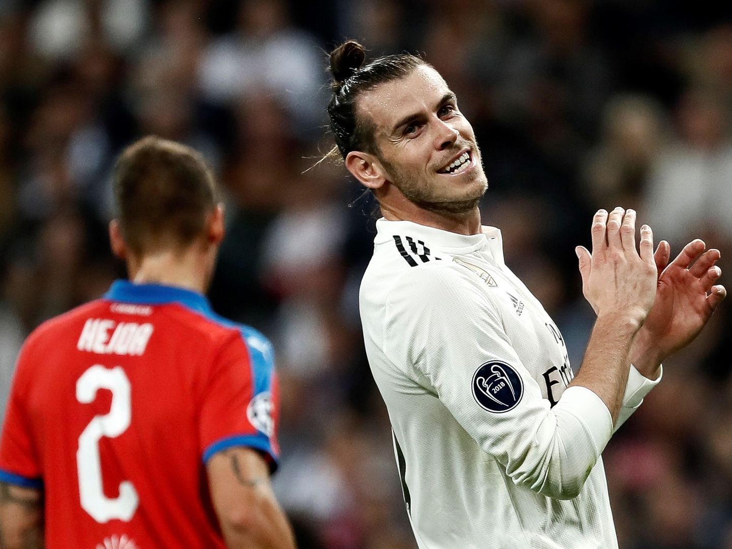 Bale en el partido contra el Viktoria Plzen. (Reuters)