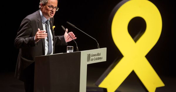 Foto: El presidente de la Generalitat, Quim Torra, durante una conferencia el pasado 4 de septiembre. (EFE)