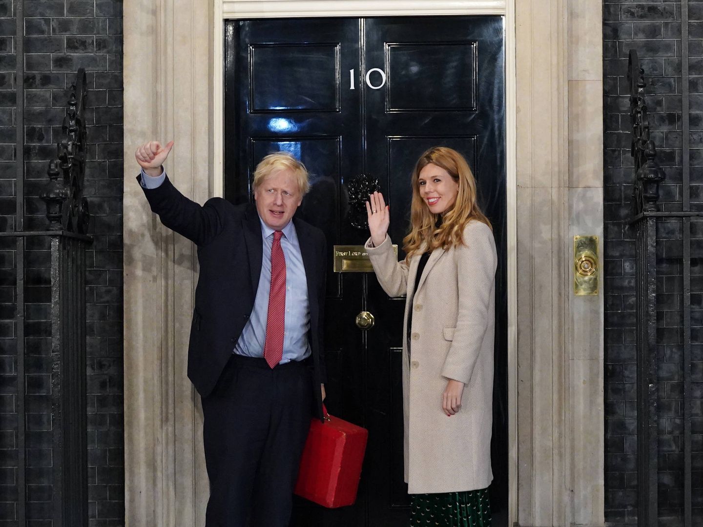  Boris Johnson y Carrie Symonds. (Getty)