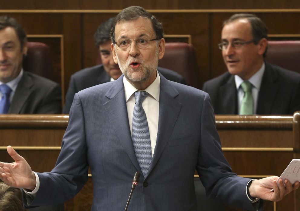 Foto: El presidente del Gobierno, Mariano Rajoy, en la sesión de control (Efe)