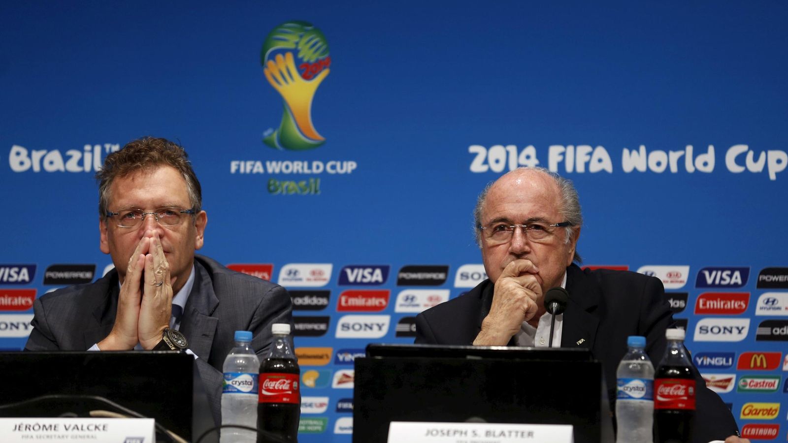 Foto: En la imagen, Jerome Valcke-a la izquierda- junto a Blatter (Reuters)