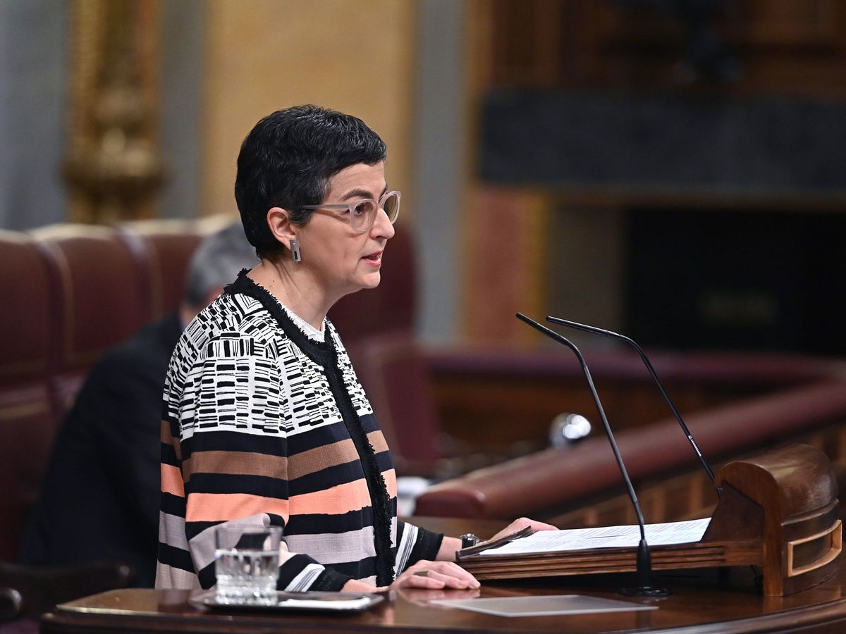 Foto: La ministra de Asuntos Exteriores, Arancha González Laya, en el Congreso. (EFE)