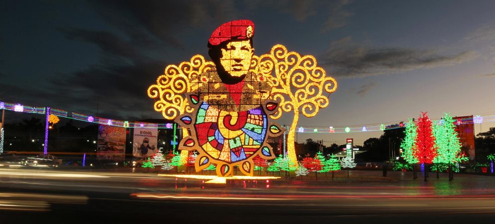 Un monumento a Chávez en Managua, la capital de Nicaragua (Reuters)